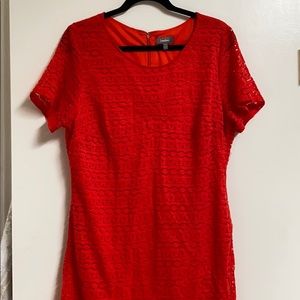 Lace shift dress